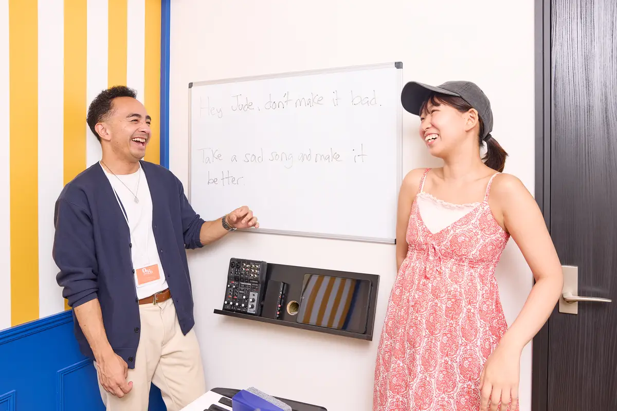 楽しくレッスンをしている様子