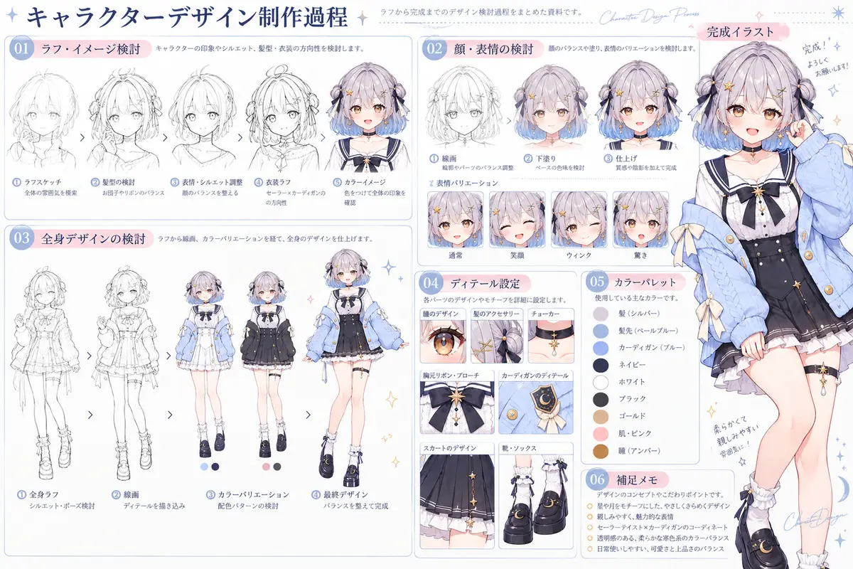 アバターのキャラクター設定のイメージ